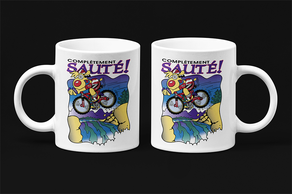 Une tasse pleine d'humour de notre Collection Loisirs et Sports: Complètement sauté.