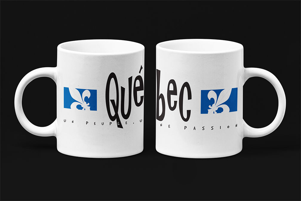 Une tasse cadeau original de notre Collection Touristique: Québec, Un peuple une passion.
