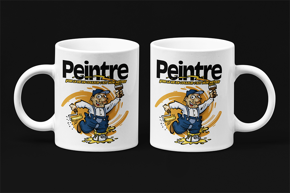 Une tasse cadeau originale de la Collection Métier: Peintre