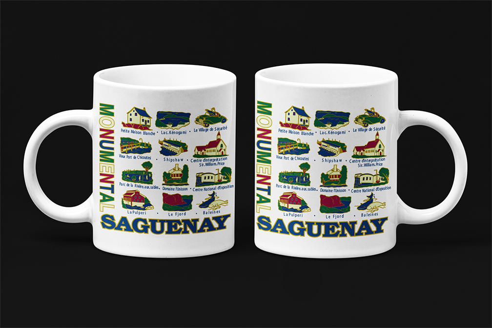 Une tasse cadeau souvenir de notre Collection Touristique: Saguenay