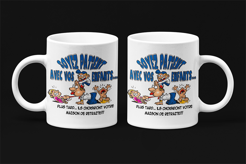 Une tasse cadeau originale de la Collection Occasions Spéciales: Fête des pères et retraite.