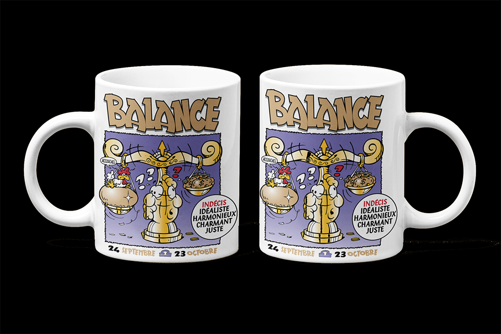 Une tasse cadeau de la Collection Zodiaque: Signe astrologique de la Balance
