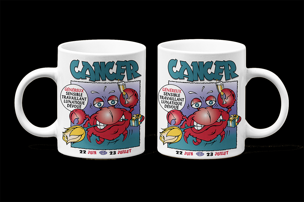 Une tasse cadeau de la Collection Zodiaque: Signe astrologique du Cancer
