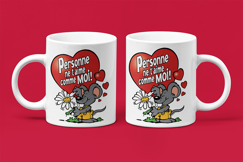 Une tasse cadeau pour la Saint Valentin: Personne ne t'aime comme moi. St-Valentin