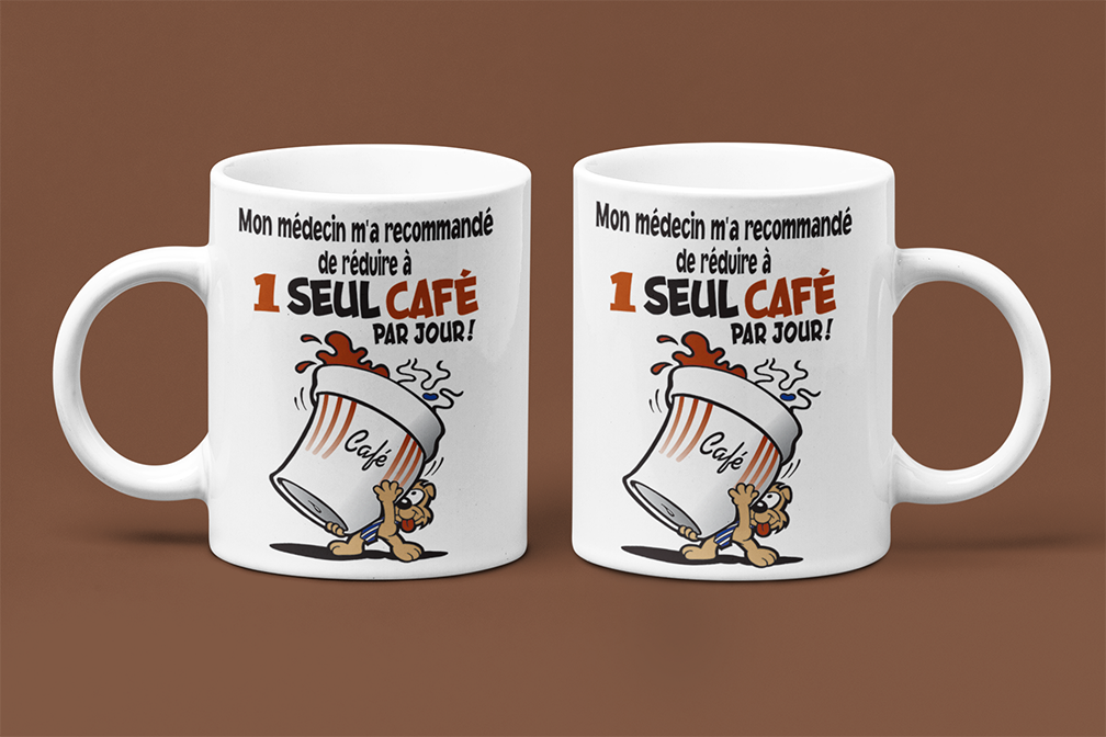 Une tasse cadeau de la Collection Café. Un seul café par jour.