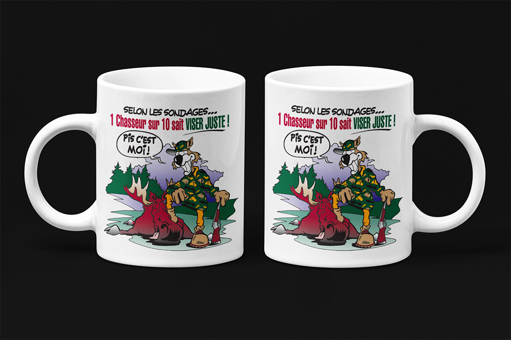 Une tasse humoristique de notre Collection Loisirs et Sports: La chasse