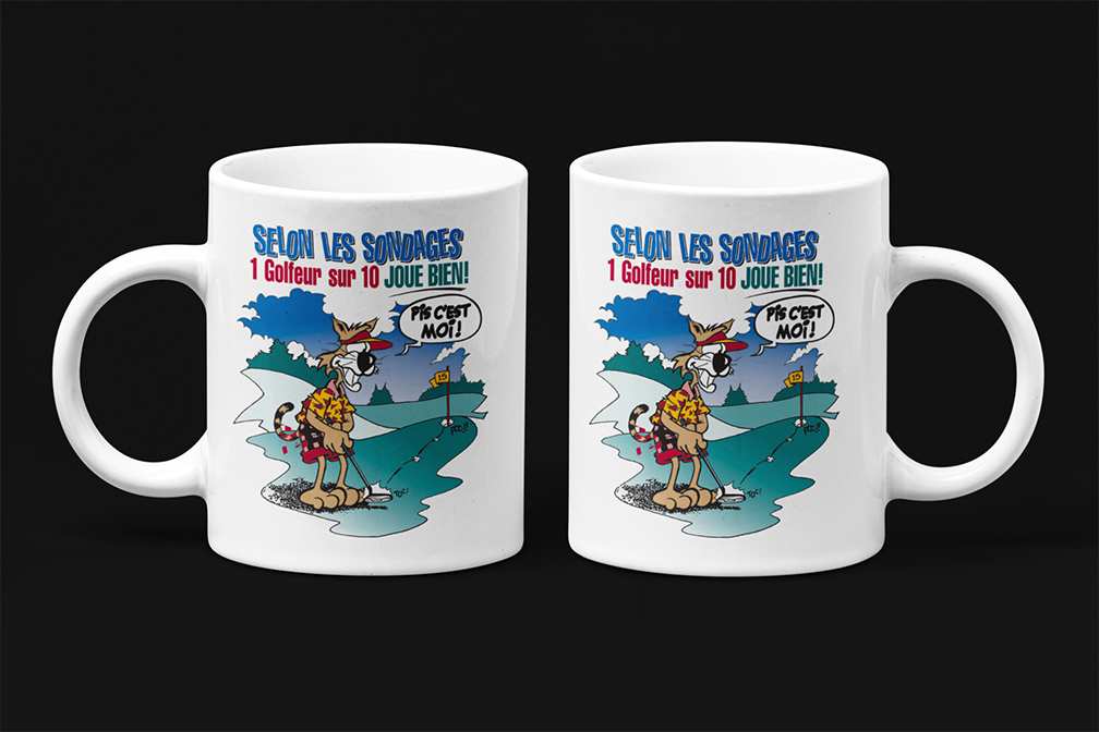 Une tasse drôle de notre Collection Loisirs et Sports: Golfeur qui joue bien.