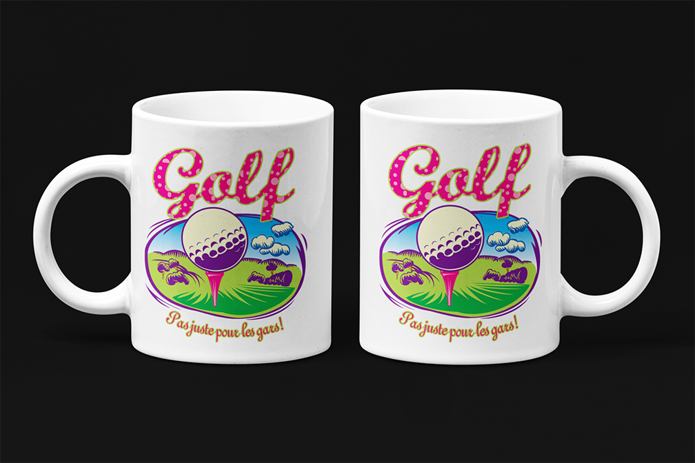 Une jolie tasse cadeau de notre Collection Loisirs et Sports: Golf pas juste pour les gars.