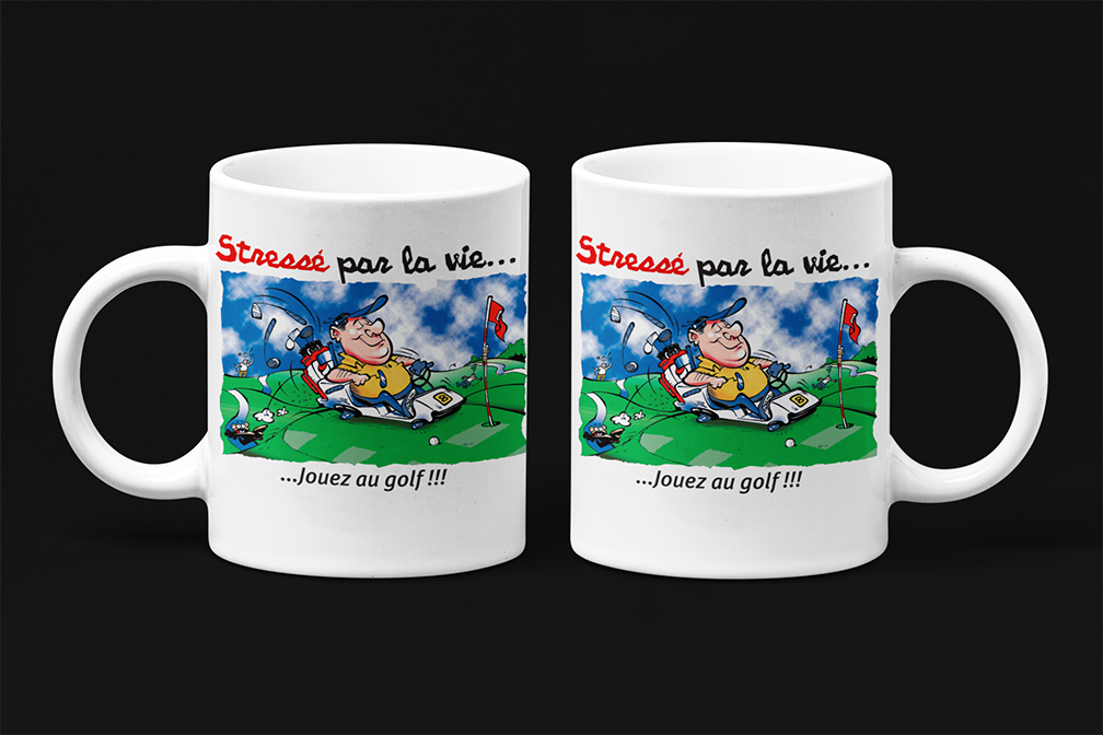 Une tasse cadeau de notre Collection Loisirs et Sports: Jouez au golf.