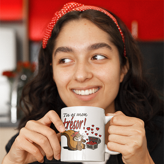 Une tasse cadeau pour la Saint-Valentin. Tu es mon trésor. St-Valentin