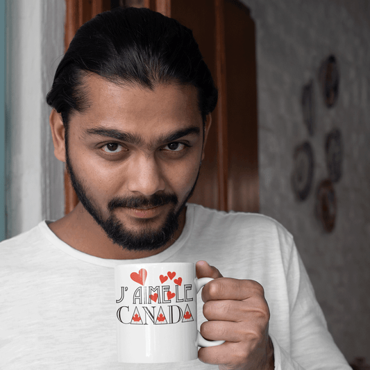 Une tasse cadeau et souvenir de notre Collection Touristique: J'aime le Canada
