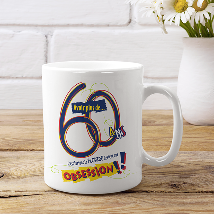 Une tasse comique de notre Collection Anniversaire: 61-62-63-64-65-66-67-68-69