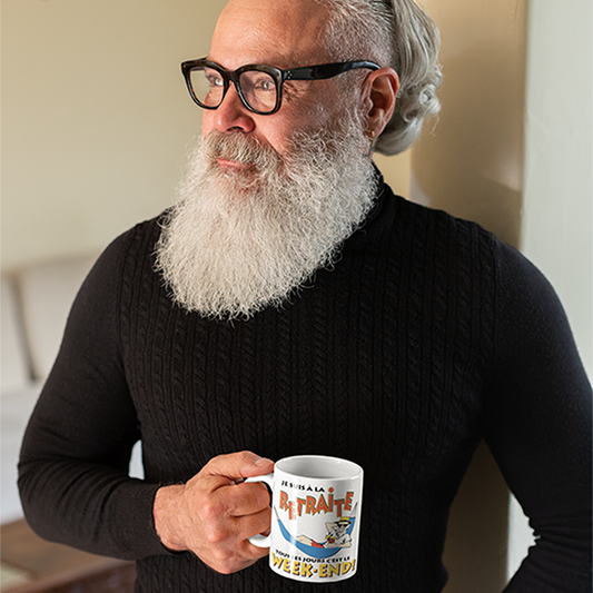 Une tasse cadeau originale de notre Collection Retraite: La retraite et le week-end.