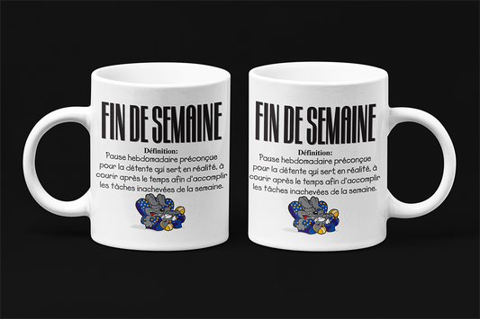 Une tasse pleine d'humour en français de Notre Collection Vacances: Fin de semaine.