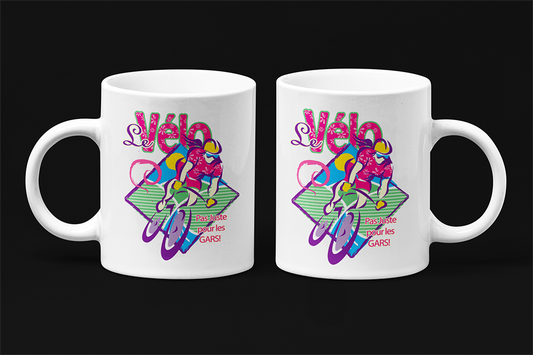 Une tasse cadeau de notre Collection Loisirs et Sports: Le vélo, pas juste pour les gars.