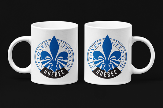 Une tasse cadeau originale de notre Collection Touristique: Citoyen du Québec.