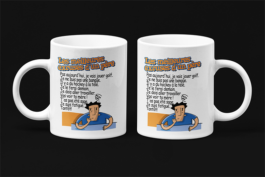 Une tasse originale de notre Collection Occasions Spéciales: Meilleurs excuses d'un père