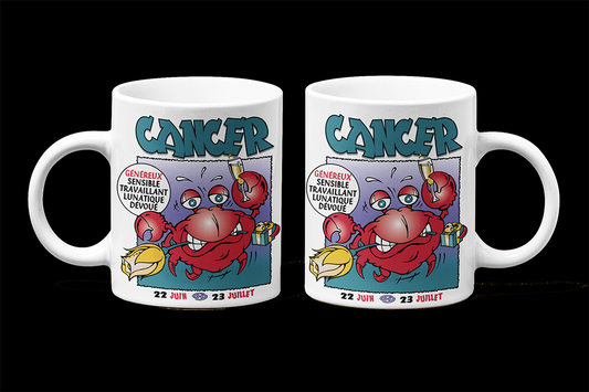 Une tasse cadeau de la Collection Zodiaque: Signe astrologique du Cancer