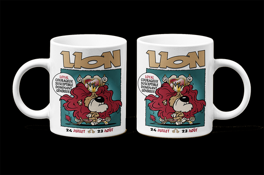 Une tasse cadeau de la collection Zodiaque: Signe astrologique du Lion