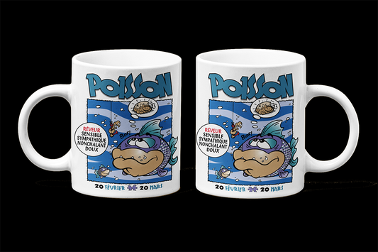 Une tasse cadeau de la Collection Zodiaque: Signe astrologique du Poisson