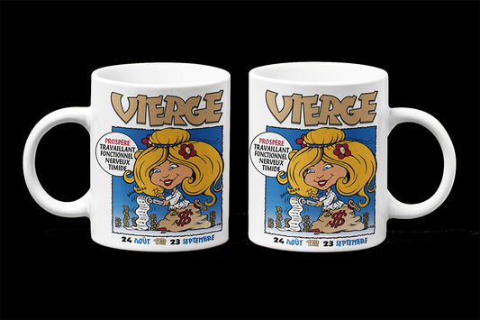Une tasse cadeau de la Collection Zodiaque: Signe astrologique de la Vierge