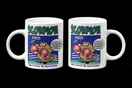 Une tasse cadeau de la Collection Zodiaque: Signe astrologique du Scorpion.