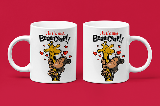 Une tasse cadeau pour la Saint-Valentin. Je t'aime beaucoup. St-Valentin