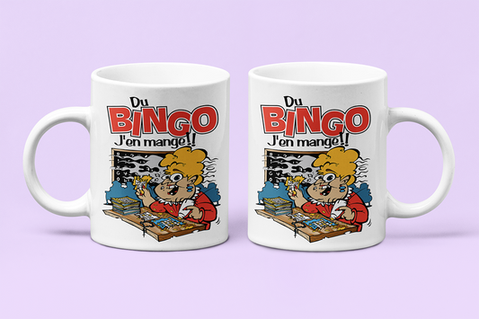 Une tasse cadeau de la Collection Loisirs: Du Bingo j'en mange.