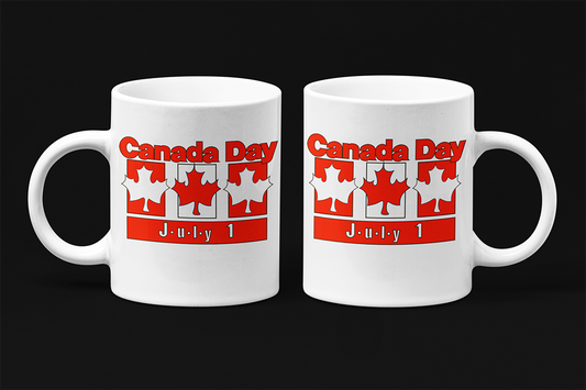 Une tasse à café en anglais de notre Collection Touristique: Canada Day