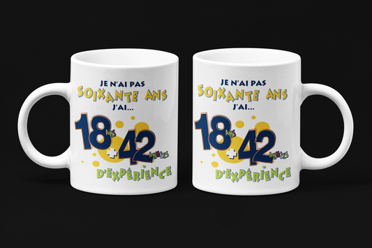 Une tasse pour la Fête d'une personne de 60 ans de notre Collection Anniversaire: Expérience.