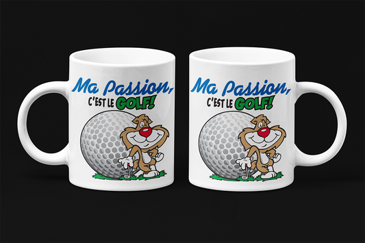 Une tasse cadeau de notre Collection Loisirs Et Sports: Passionné de Golf.