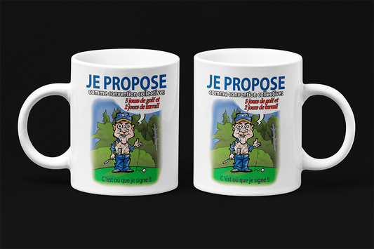 Une tasse cadeau de notre Collection Loisirs et Sports: Jours de golf.