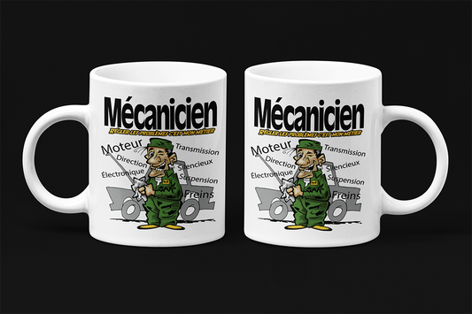 Une tasse cadeau de la Collection Métier: Mécanicien c'est mon métier.